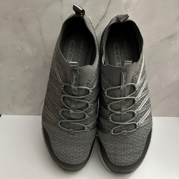 EUC Skechers Women's Dual Lite Gray Sneakers Size 7.5 Wide - Picture 5 of 13